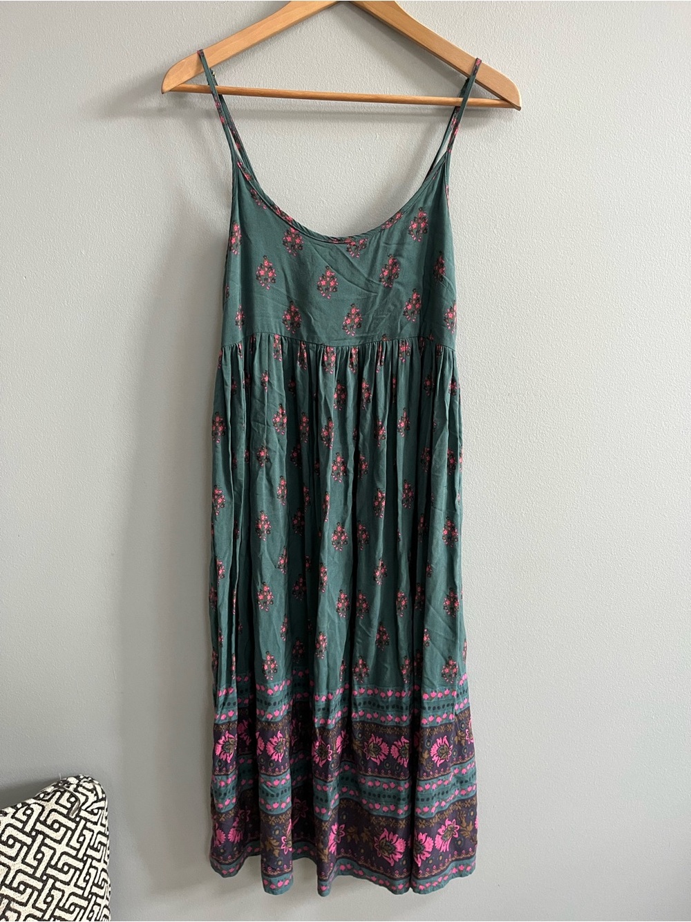 Natural Life Boho Strappy Floral Midi Dress Size Small Flowy Cottagecore